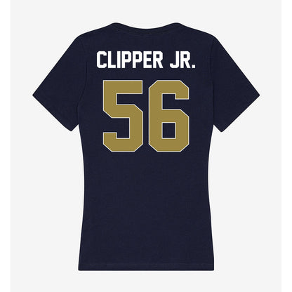 Georgia Southern - NCAA Football : Mo Clipper Jr. - Women's V-Neck T-Shirt-1