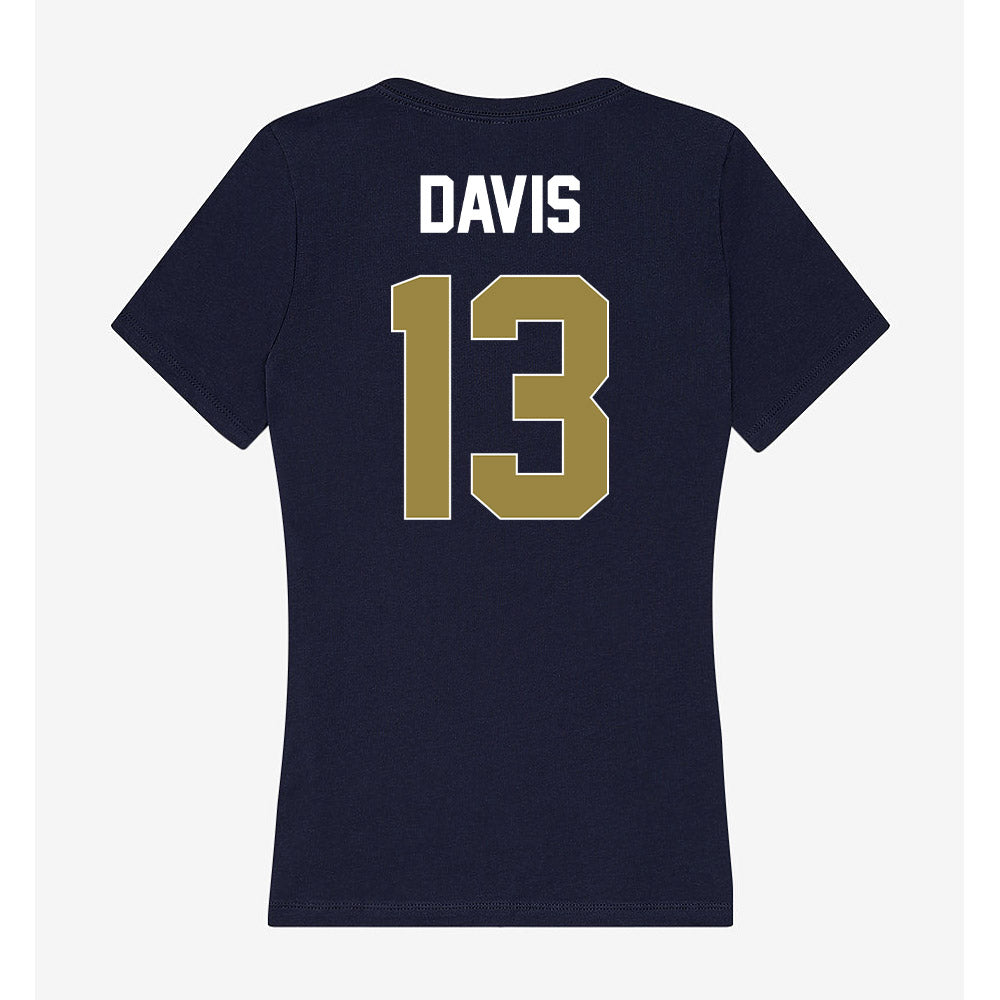Georgia Southern - NCAA Men's Basketball : Jeromy Davis - Women's V-Neck T-Shirt-1