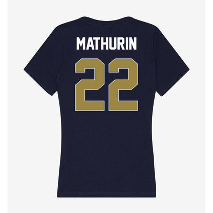 Georgia Southern - NCAA Football : Jarvis Mathurin - Women's V-Neck T-Shirt-1