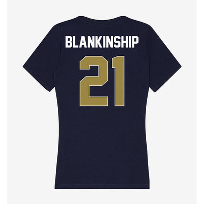 Georgia Southern - NCAA Baseball : Carter Blankinship - Women's V-Neck T-Shirt-1
