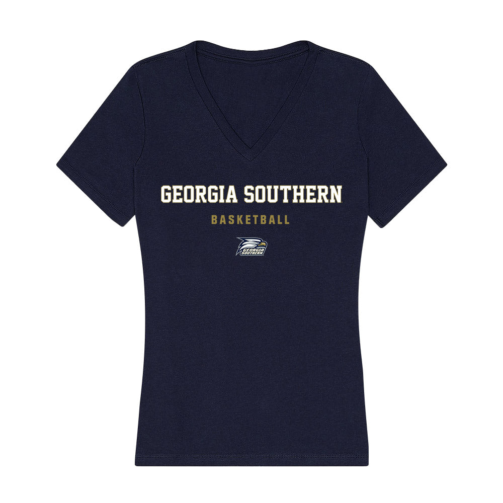 Georgia Southern - NCAA Women's Basketball : Nevaeh Brown - Women's V-Neck T-Shirt-0