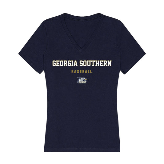 Georgia Southern - NCAA Baseball : Connor Fugate - Women's V-Neck T-Shirt-0