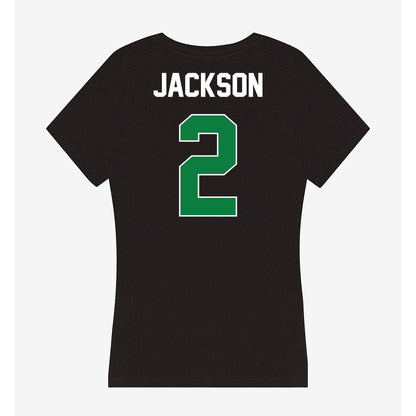 North Texas - NCAA Football : Tayven Jackson - Women's V-Neck T-Shirt-1