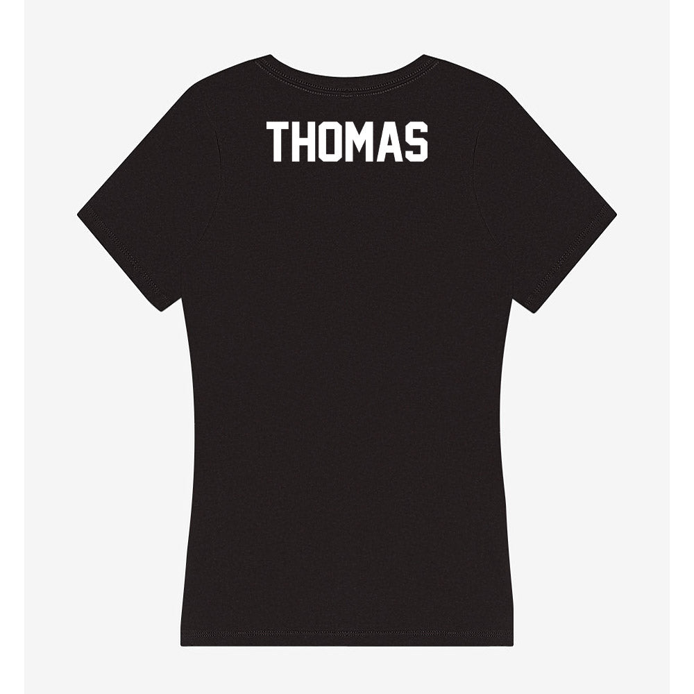 North Texas - NCAA Women's Track & Field : Nichole Thomas - Women's V-Neck T-Shirt-1