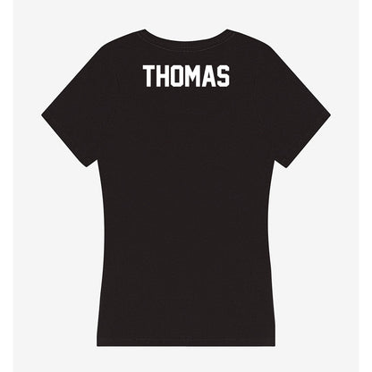 North Texas - NCAA Women's Track & Field : Nichole Thomas - Women's V-Neck T-Shirt-1