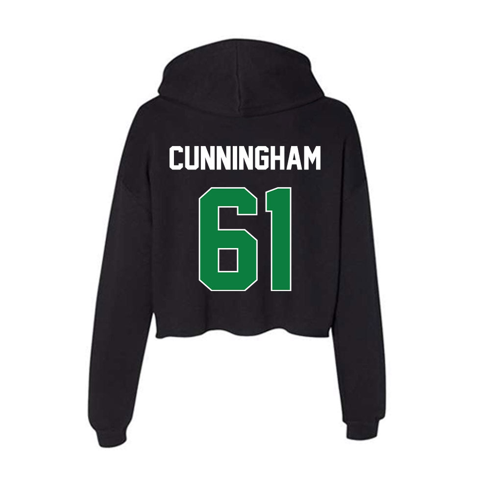 North Texas - NCAA Football : Drew Cunningham - Women's Crop Fleece Hoodie-1