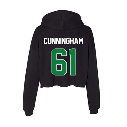 North Texas - NCAA Football : Drew Cunningham - Women's Crop Fleece Hoodie-1