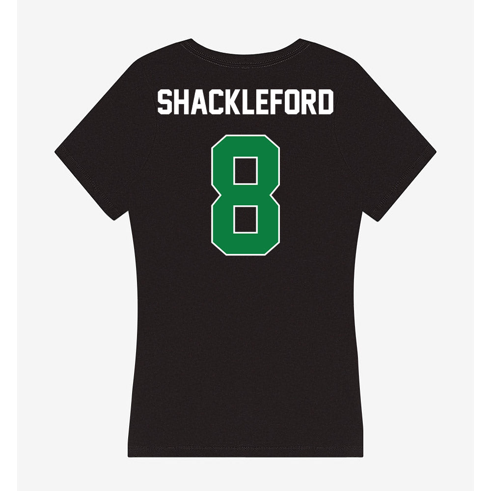 North Texas - NCAA Men's Basketball : Josiah Shackleford - Women's V-Neck T-Shirt-1
