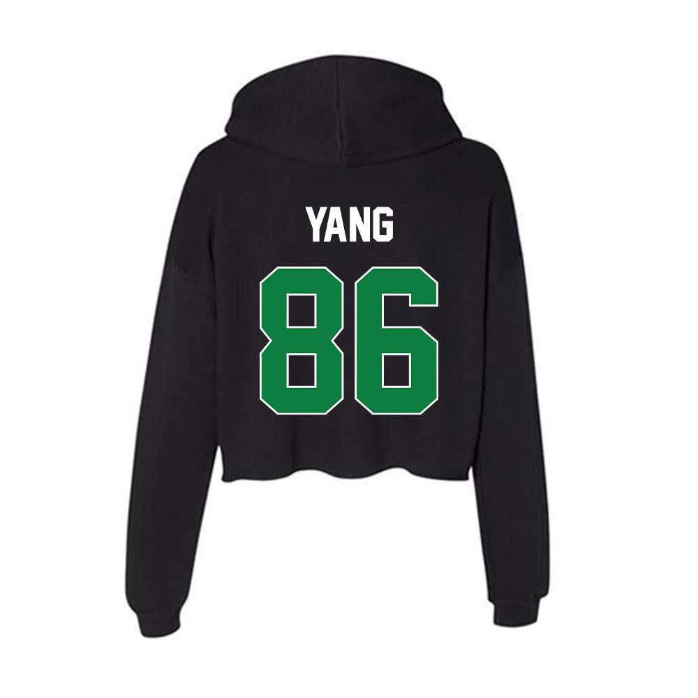 North Texas - NCAA Football : Zach Yang - Women's Crop Fleece Hoodie-1