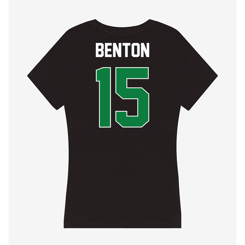 North Texas - NCAA Football : Justin Benton - Women's V-Neck T-Shirt-1