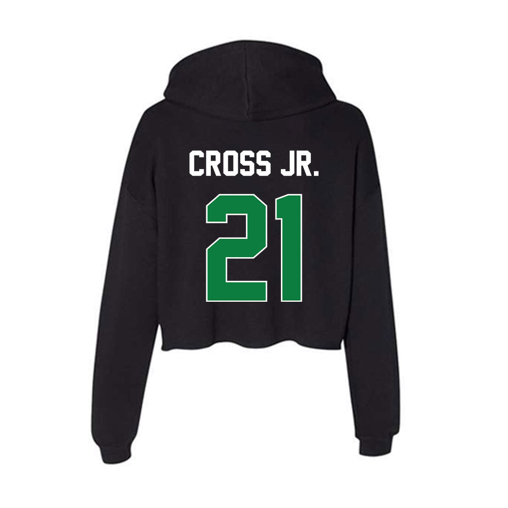 North Texas - NCAA Football : Jason Cross Jr. - Women's Crop Fleece Hoodie-1