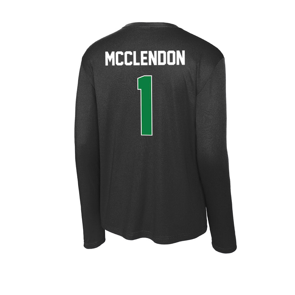 North Texas - NCAA Men's Basketball : William Mcclendon - Activewear Long Sleeve T-Shirt-1