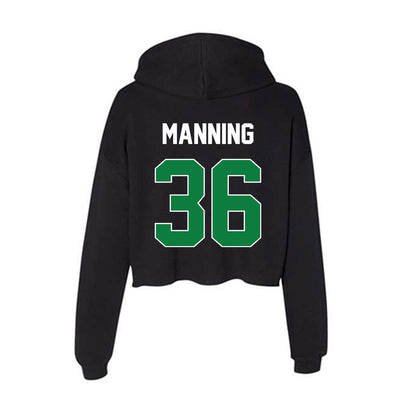 North Texas - NCAA Football : Jaden Manning - Women's Crop Fleece Hooded Sweatshirt-1