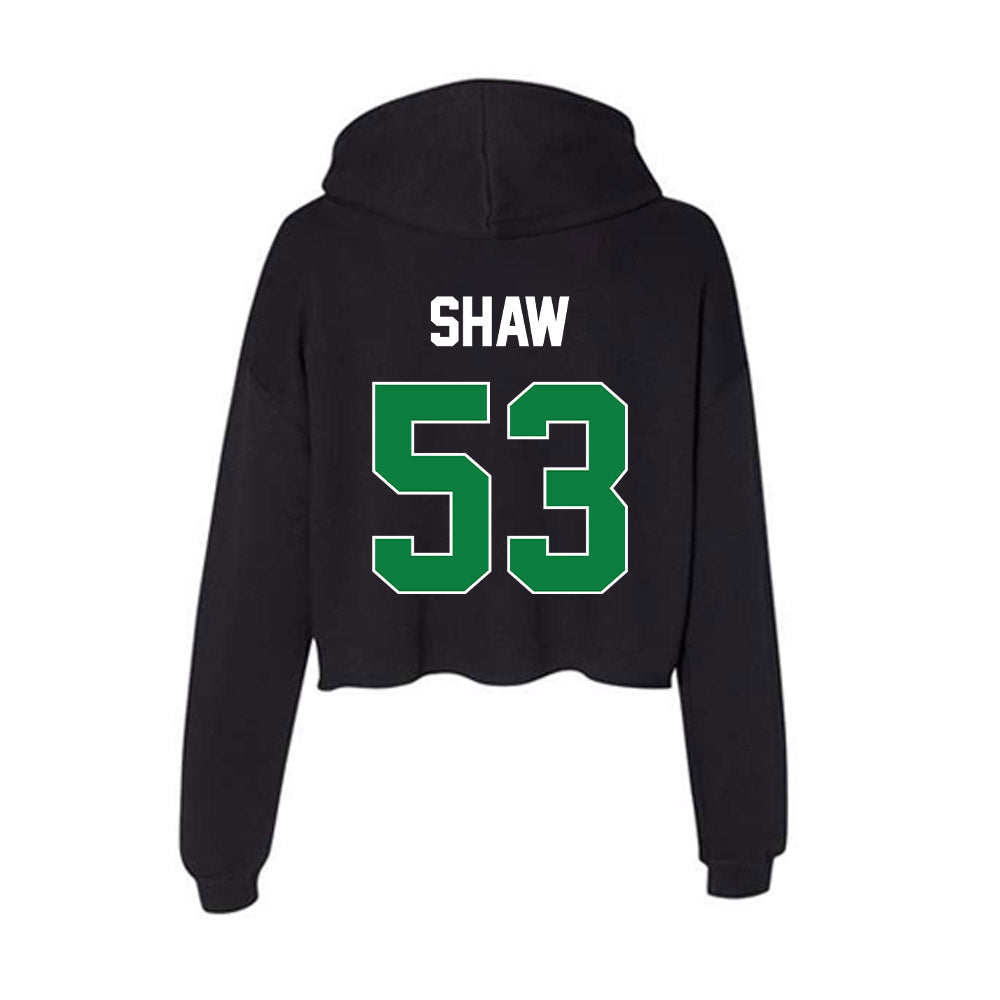 North Texas - NCAA Football : Dylan Shaw - Women's Crop Fleece Hoodie-1