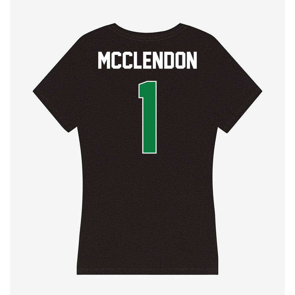North Texas - NCAA Men's Basketball : William Mcclendon - Women's V-Neck T-Shirt-1