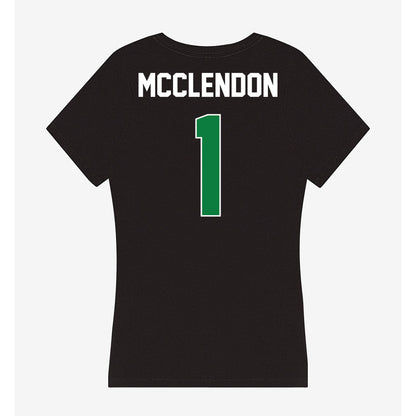 North Texas - NCAA Men's Basketball : William Mcclendon - Women's V-Neck T-Shirt-1