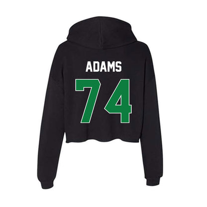North Texas - NCAA Football : Francisco Adams - Women's Crop Fleece Hooded Sweatshirt-1