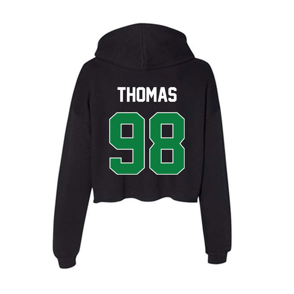 North Texas - NCAA Football : Curlee Thomas - Women's Crop Fleece Hooded Sweatshirt-1