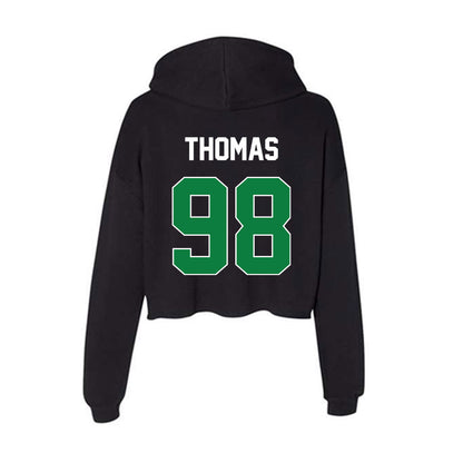 North Texas - NCAA Football : Curlee Thomas - Women's Crop Fleece Hooded Sweatshirt-1