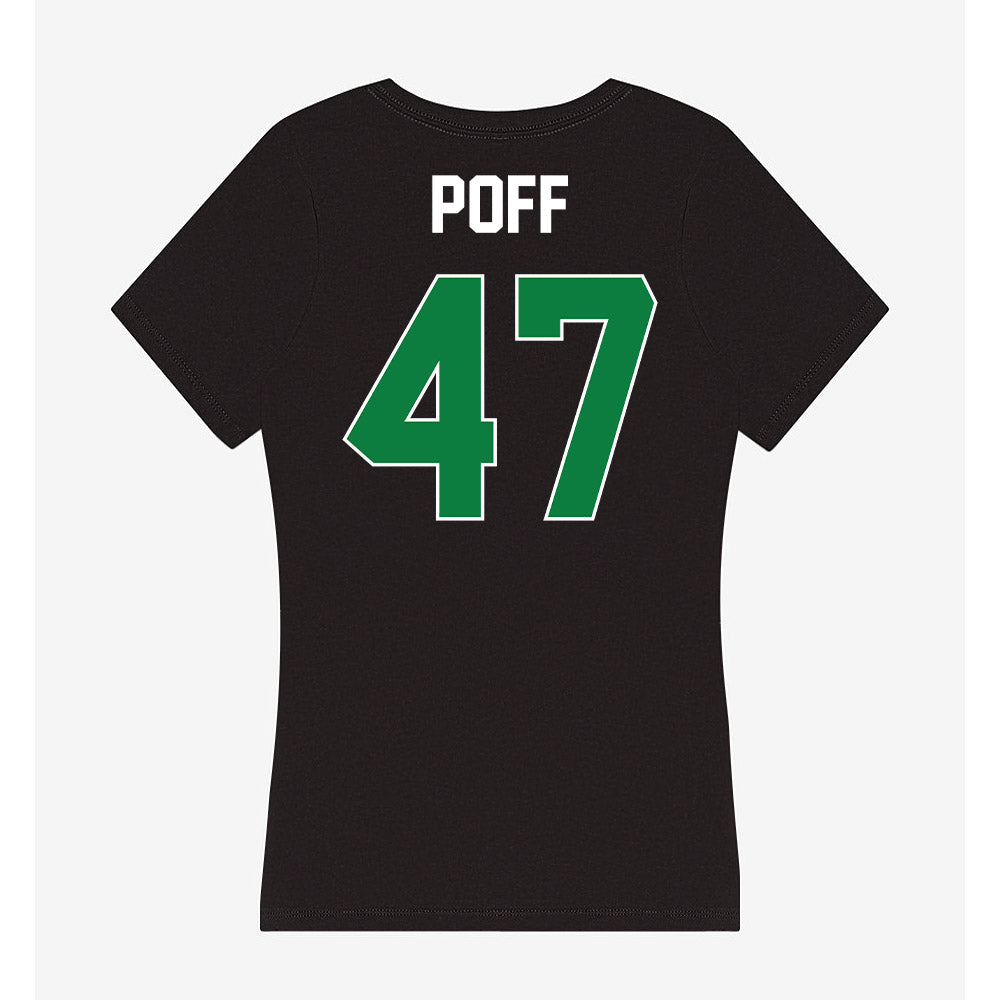 North Texas - NCAA Football : Jacob Poff - Women's V-Neck T-Shirt-1
