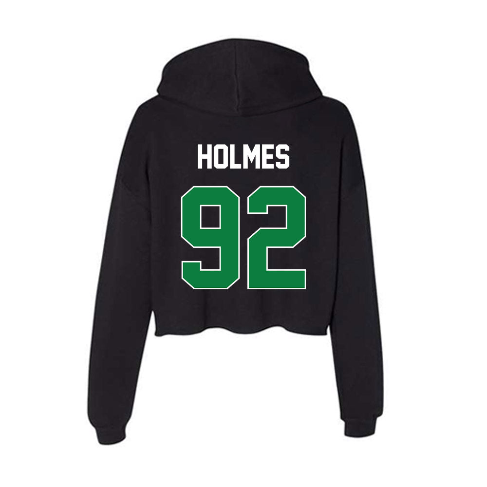 North Texas - NCAA Football : Grady Holmes - Women's Crop Fleece Hooded Sweatshirt-1