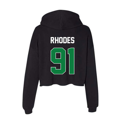 North Texas - NCAA Football : Davion Rhodes - Women's Crop Fleece Hoodie-1