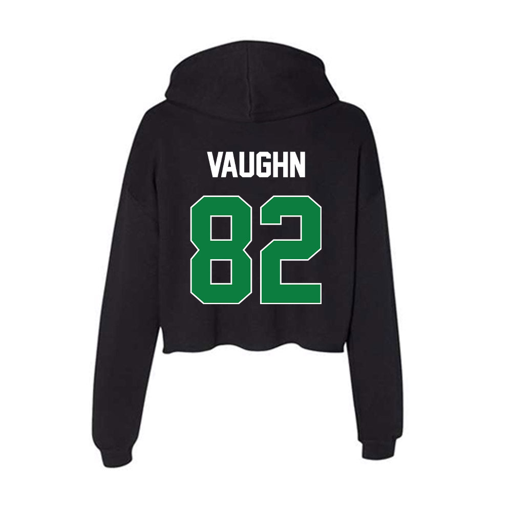 North Texas - NCAA Football : Connor Vaughn - Women's Crop Fleece Hoodie-1