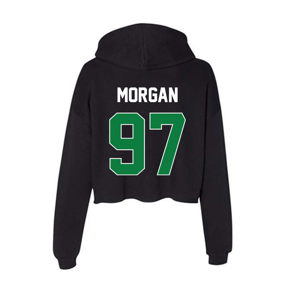 North Texas - NCAA Football : Demetrie Morgan - Women's Crop Fleece Hooded Sweatshirt-1