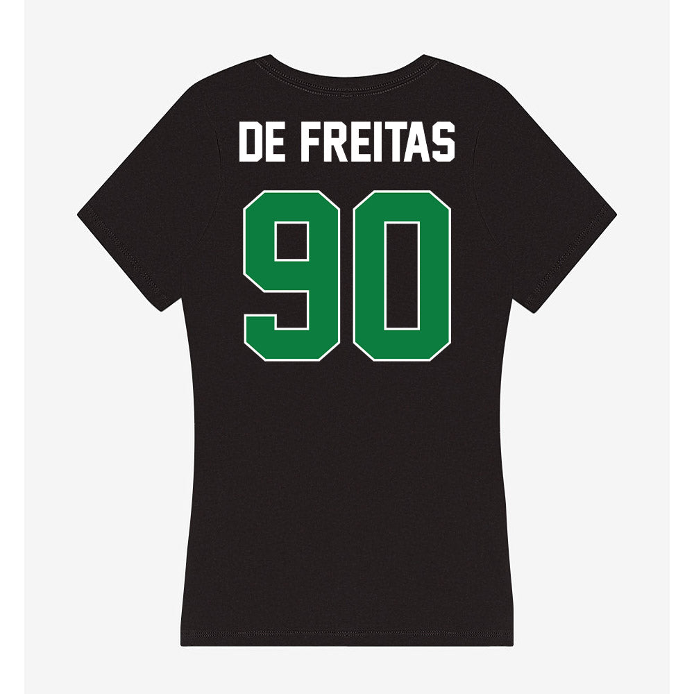North Texas - NCAA Football : Dominic De Freitas - Women's V-Neck T-Shirt-1