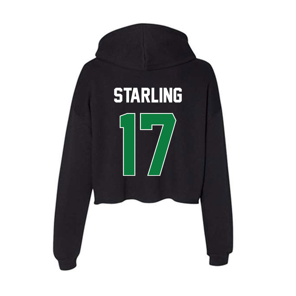 North Texas - NCAA Football : Taylor Starling - Women's Crop Fleece Hooded Sweatshirt-1