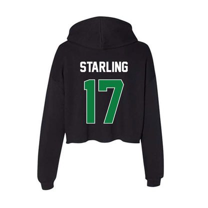 North Texas - NCAA Football : Taylor Starling - Women's Crop Fleece Hooded Sweatshirt-1