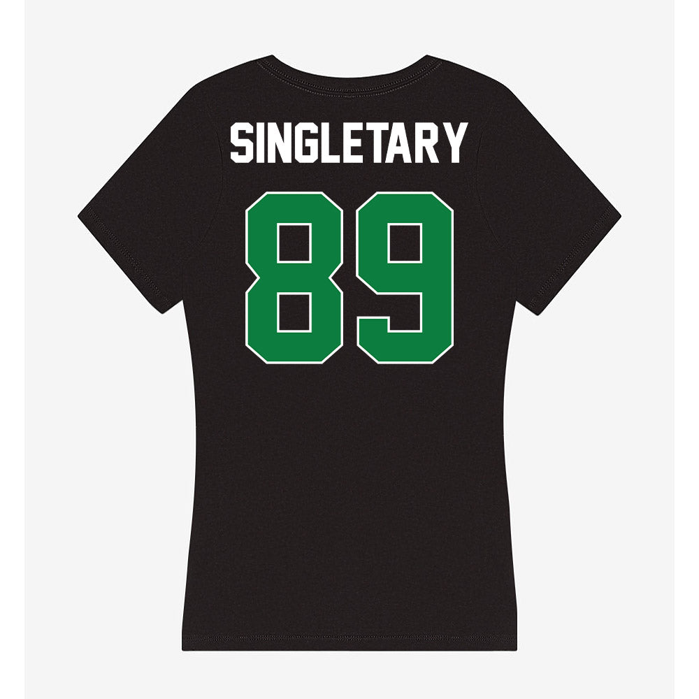 North Texas - NCAA Football : Jerious Singletary - Women's V-Neck T-Shirt-1