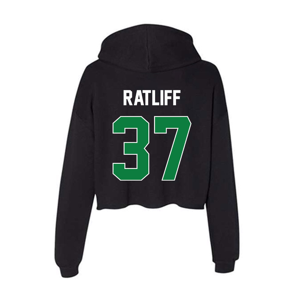 North Texas - NCAA Football : Ian Ratliff - Women's Crop Fleece Hoodie-1