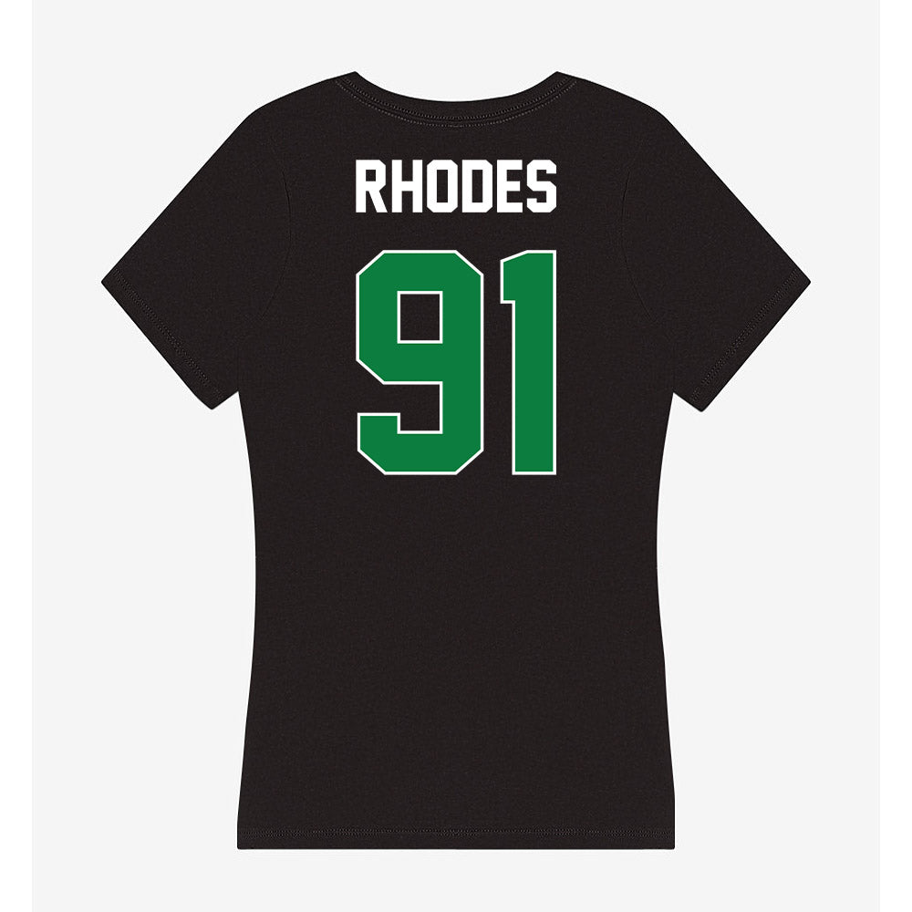 North Texas - NCAA Football : Davion Rhodes - Women's V-Neck T-Shirt-1