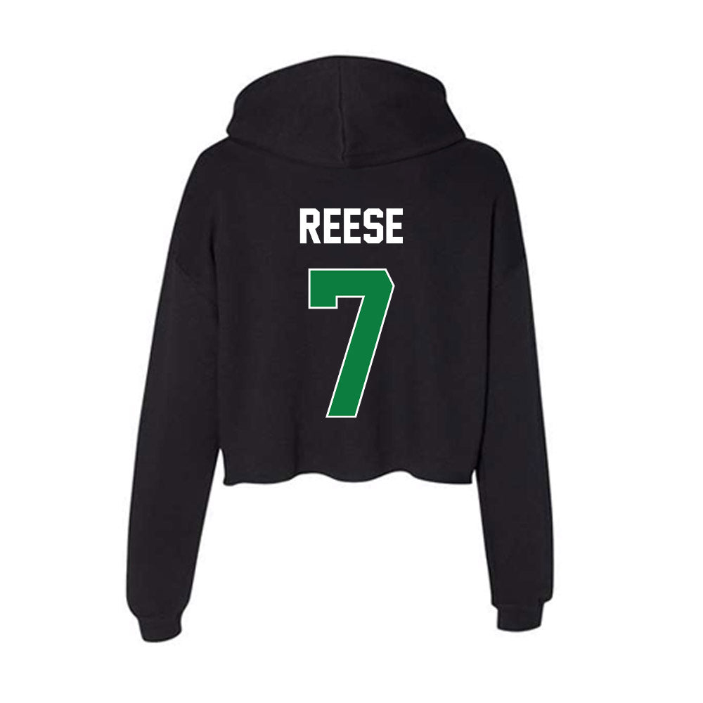North Texas - NCAA Football : Max Reese - Women's Crop Fleece Hoodie-1