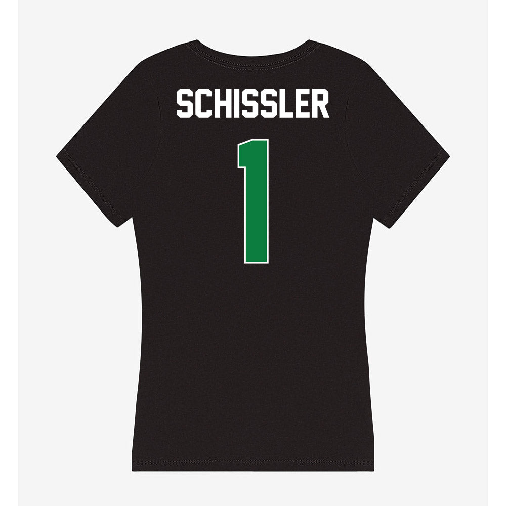 North Texas - NCAA Women's Basketball : Andi Schissler - Women's V-Neck T-Shirt-1