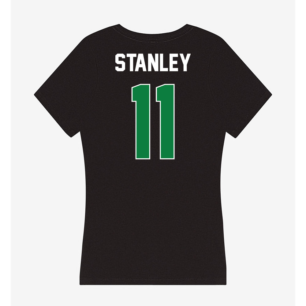 North Texas - NCAA Women's Basketball : Laynee Stanley - Women's V-Neck T-Shirt-1