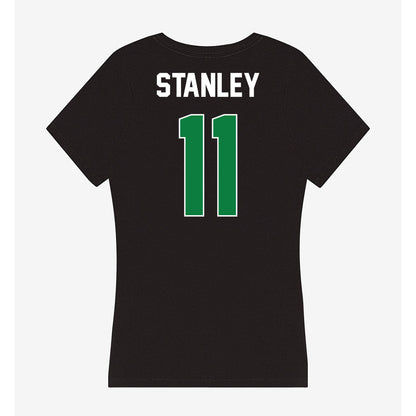North Texas - NCAA Women's Basketball : Laynee Stanley - Women's V-Neck T-Shirt-1