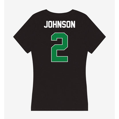 North Texas - NCAA Women's Basketball : Arianna Johnson - Women's V-Neck T-Shirt-1