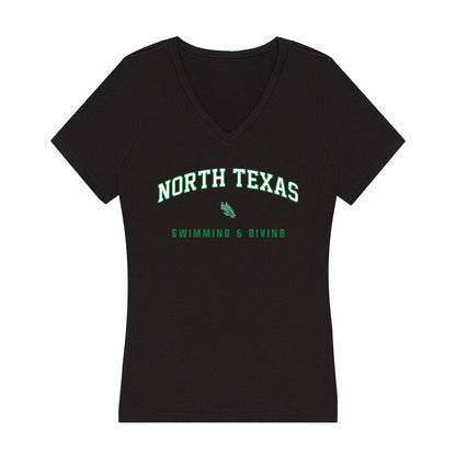 North Texas - NCAA Women's Swimming & Diving : Ava Zadigian - Women's V-Neck T-Shirt-0