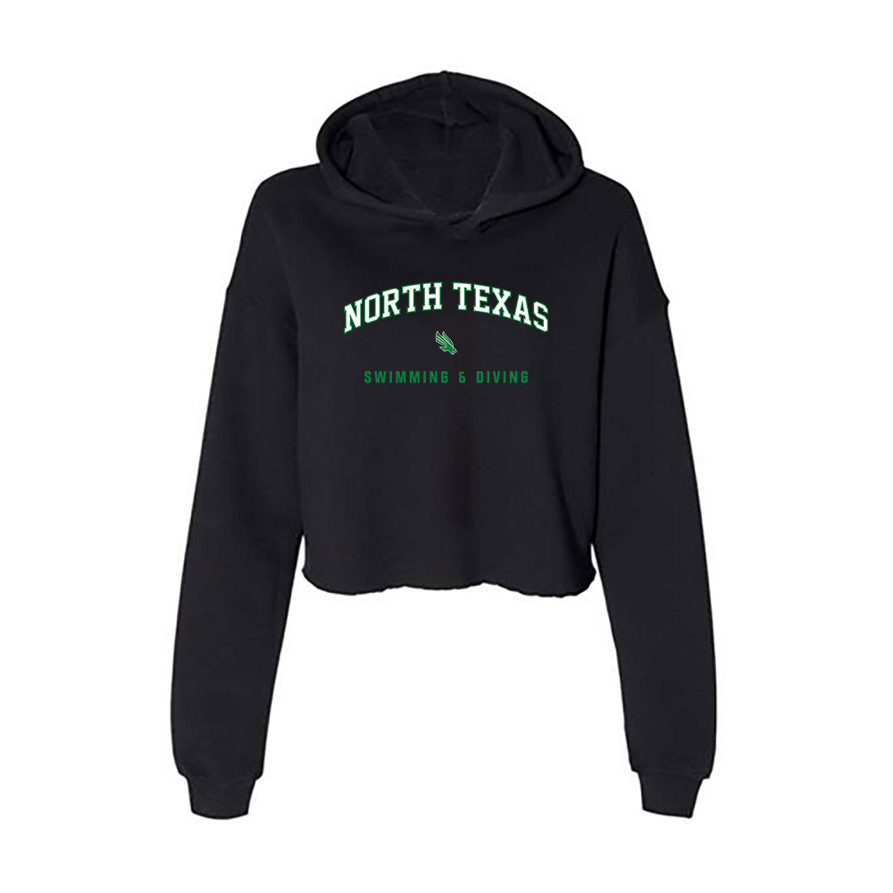 North Texas - NCAA Women's Swimming & Diving : Vivian Anderson - Women's Crop Fleece Hoodie-0