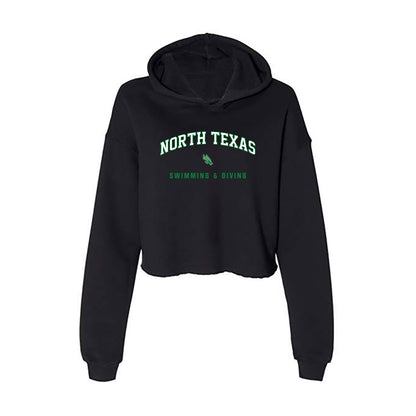 North Texas - NCAA Women's Swimming & Diving : Vivian Anderson - Women's Crop Fleece Hoodie-0
