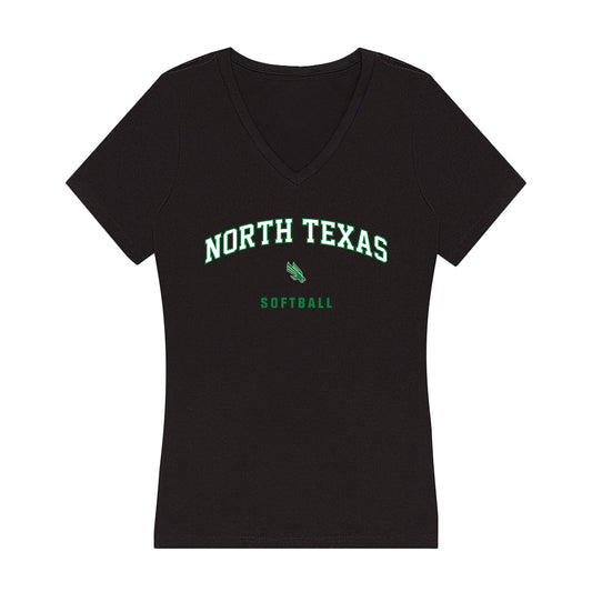 North Texas - NCAA Softball : Eva Daniels - Women's V-Neck T-Shirt-0