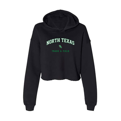 North Texas - NCAA Women's Track & Field : Payton Guye - Women's Crop Fleece Hoodie-0