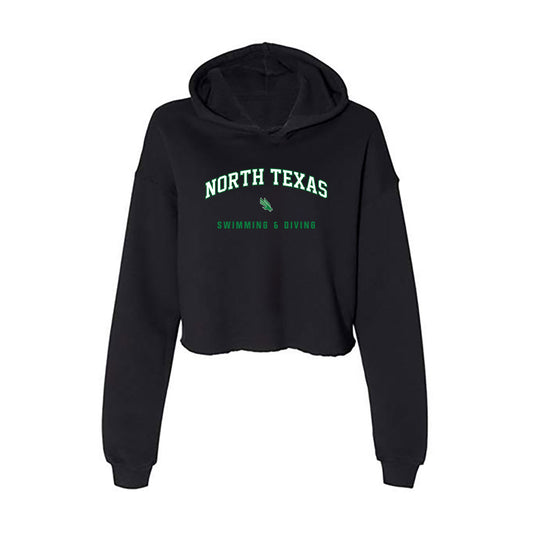 North Texas - NCAA Women's Swimming & Diving : Jette Helene Schindler - Women's Crop Fleece Hoodie-0