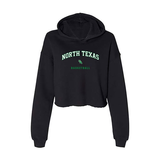 North Texas - NCAA Women's Basketball : Kalysta Martin - Women's Crop Fleece Hooded Sweatshirt-0