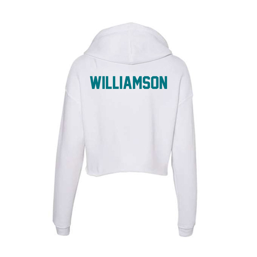 UNC Wilmington - NCAA Women's Track & Field : Makaila Williamson - Classic Shersey Women's Crop Fleece Hoodie-1