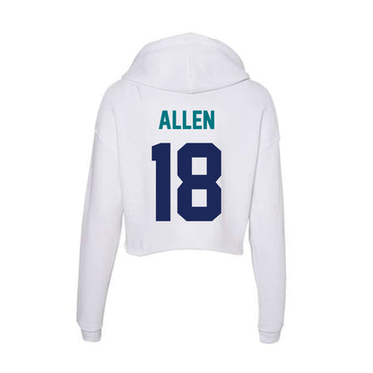 UNC Wilmington - NCAA Baseball : Cooper Allen - Classic Shersey Women's Crop Fleece Hoodie-1