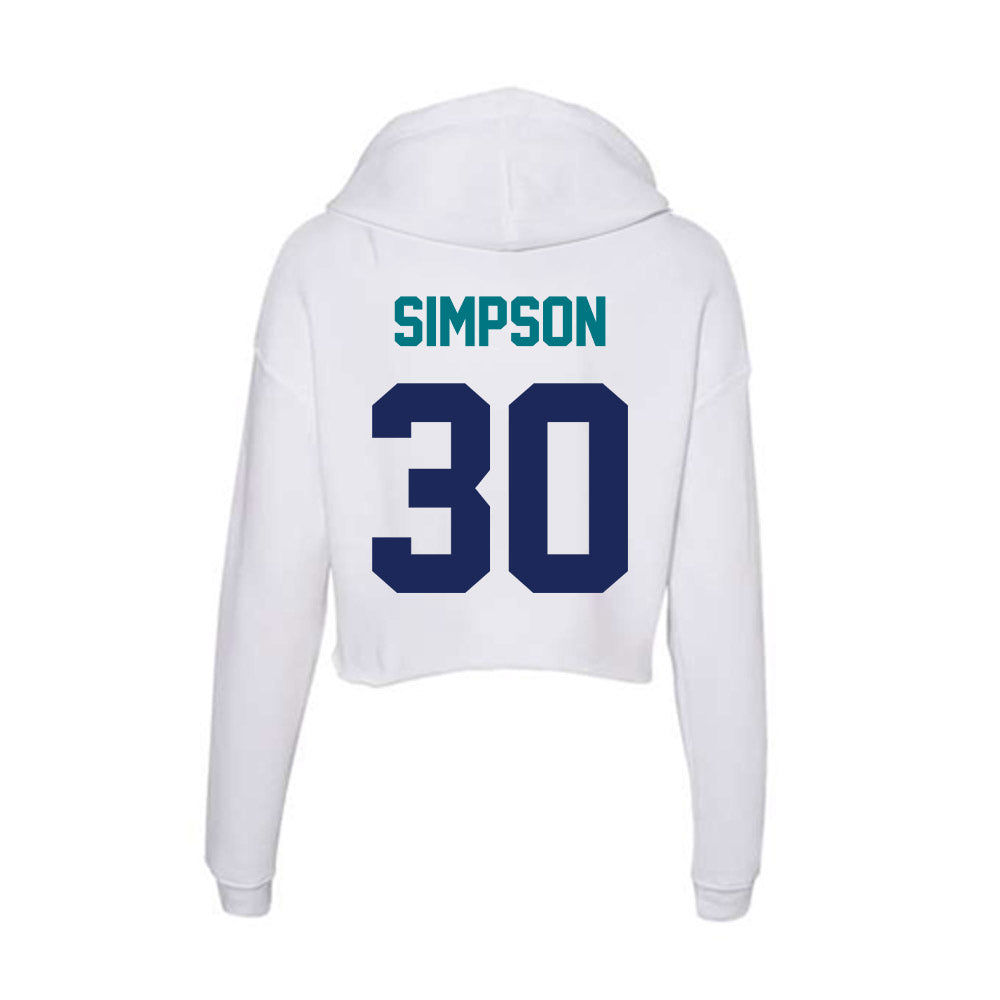 UNC Wilmington - NCAA Baseball : Micah Simpson - Classic Shersey Women's Crop Fleece Hoodie-1