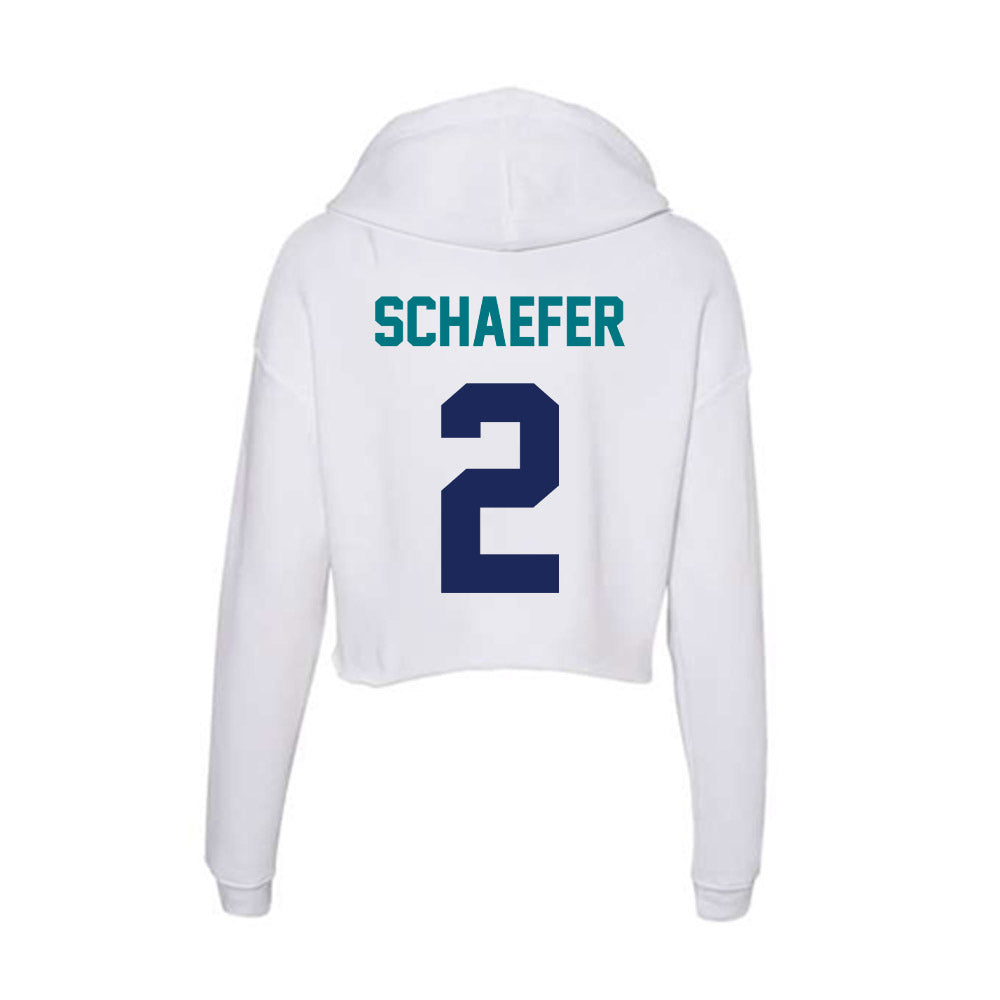 UNC Wilmington - NCAA Baseball : Dylan Schaefer - Classic Shersey Women's Crop Fleece Hoodie-1